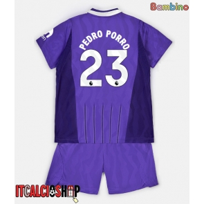 Tottenham Hotspur Pedro Porro #23 Terza Maglia Bambino 2026-27 Manica Corta (+ Pantaloni corti)